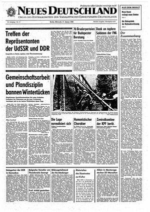 Neues Deutschland Online-Archiv vom 17.01.1968