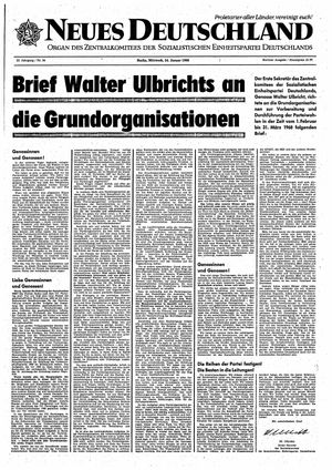Neues Deutschland Online-Archiv vom 24.01.1968