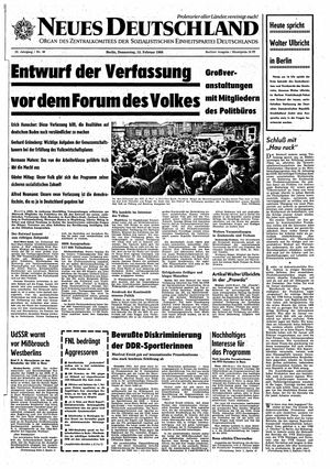 Neues Deutschland Online-Archiv vom 15.02.1968