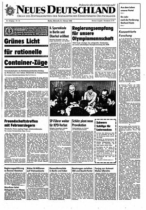 Neues Deutschland Online-Archiv vom 21.02.1968