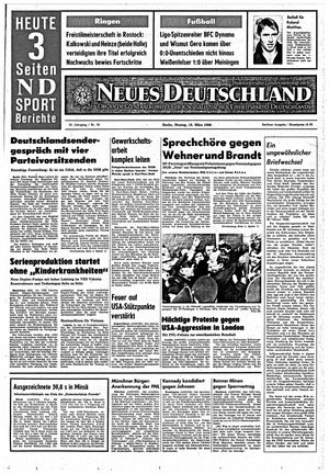Neues Deutschland Online-Archiv vom 18.03.1968