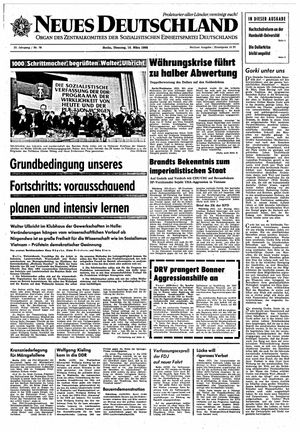 Neues Deutschland Online-Archiv vom 19.03.1968