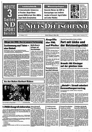 Neues Deutschland Online-Archiv vom 25.03.1968