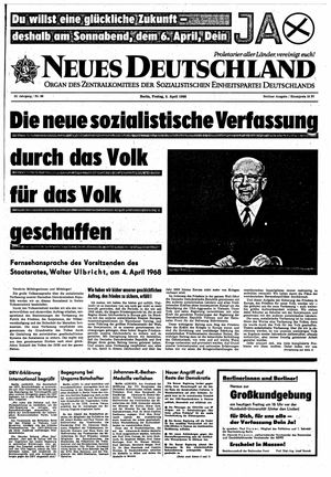 Neues Deutschland Online-Archiv vom 05.04.1968
