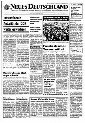 Neues Deutschland Online-Archiv vom 10.04.1968