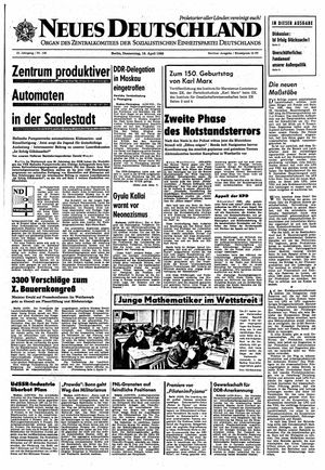 Neues Deutschland Online-Archiv vom 18.04.1968