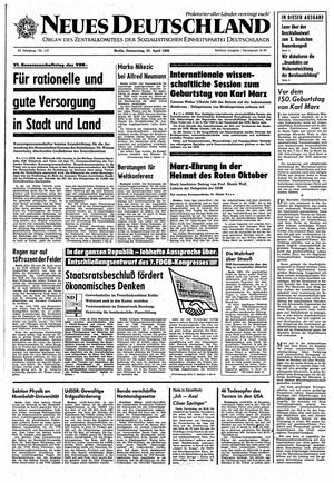 Neues Deutschland Online-Archiv vom 25.04.1968