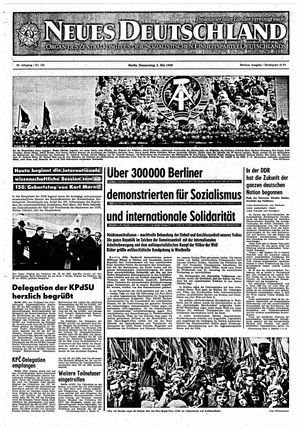 Neues Deutschland Online-Archiv vom 02.05.1968