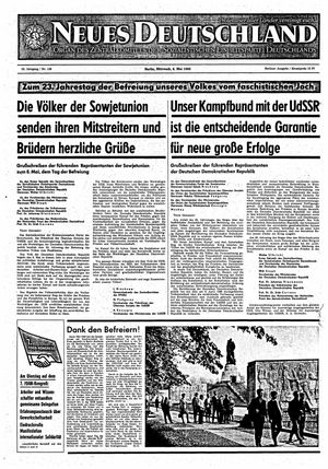Neues Deutschland Online-Archiv vom 08.05.1968