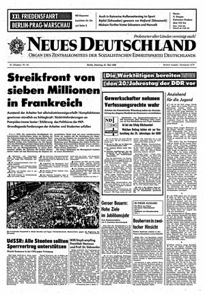 Neues Deutschland Online-Archiv vom 21.05.1968
