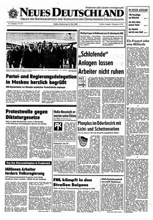 Neues Deutschland Online-Archiv vom 30.05.1968