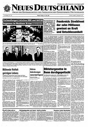 Neues Deutschland Online-Archiv vom 31.05.1968