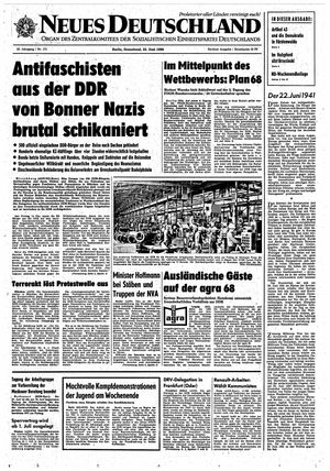 Neues Deutschland Online-Archiv vom 22.06.1968