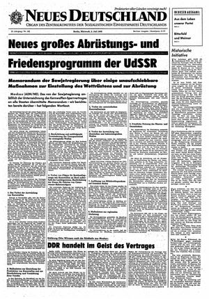Neues Deutschland Online-Archiv vom 03.07.1968