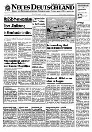 Neues Deutschland Online-Archiv vom 17.07.1968