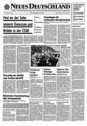 Neues Deutschland Online-Archiv vom 20.07.1968