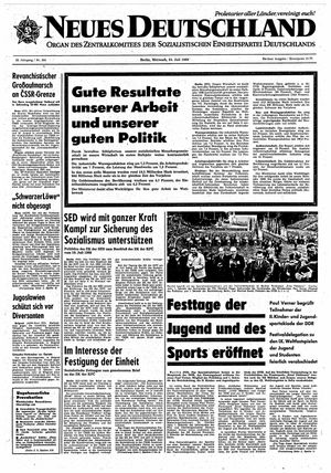 Neues Deutschland Online-Archiv vom 24.07.1968