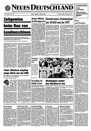 Neues Deutschland Online-Archiv vom 02.08.1968
