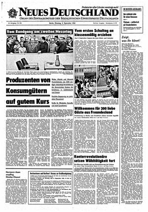 Neues Deutschland Online-Archiv vom 03.09.1968