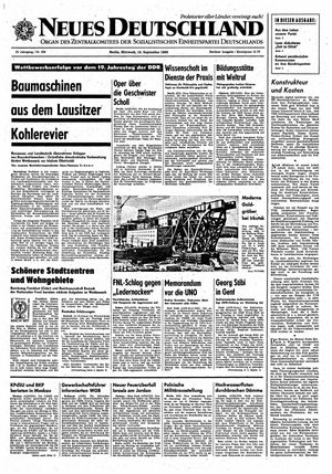 Neues Deutschland Online-Archiv vom 18.09.1968