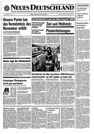 Neues Deutschland Online-Archiv vom 10.10.1968