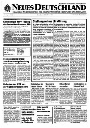 Neues Deutschland Online-Archiv vom 26.10.1968