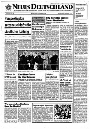 Neues Deutschland Online-Archiv vom 01.11.1968