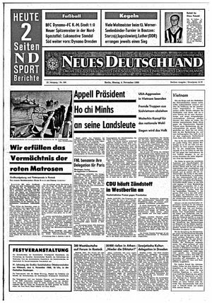 Neues Deutschland Online-Archiv vom 04.11.1968