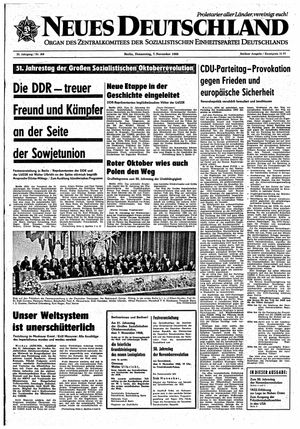 Neues Deutschland Online-Archiv vom 07.11.1968