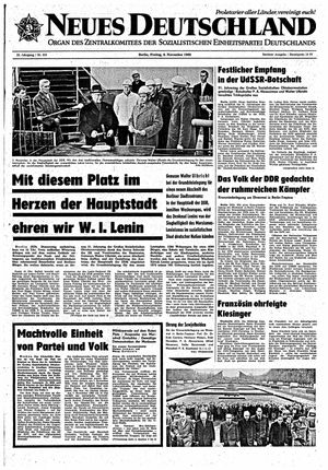Neues Deutschland Online-Archiv vom 08.11.1968