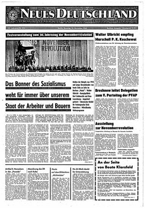 Neues Deutschland Online-Archiv vom 10.11.1968
