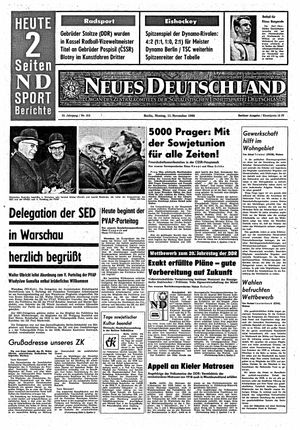 Neues Deutschland Online-Archiv vom 11.11.1968