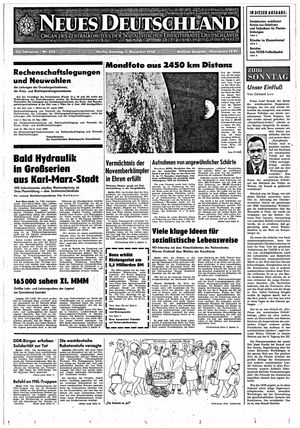 Neues Deutschland Online-Archiv vom 01.12.1968