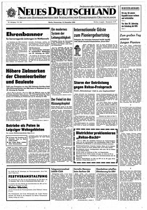 Neues Deutschland Online-Archiv vom 12.12.1968