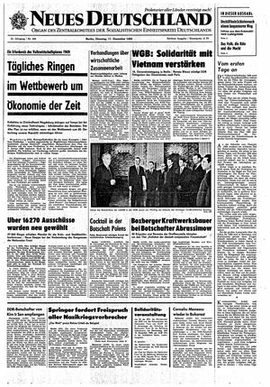 Neues Deutschland Online-Archiv vom 17.12.1968