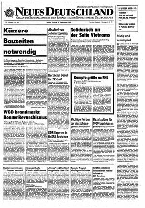 Neues Deutschland Online-Archiv vom 20.12.1968