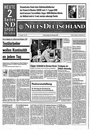 Neues Deutschland Online-Archiv vom 23.12.1968