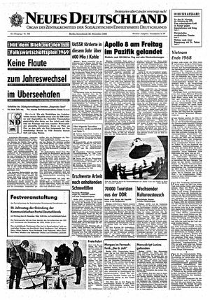 Neues Deutschland Online-Archiv vom 28.12.1968