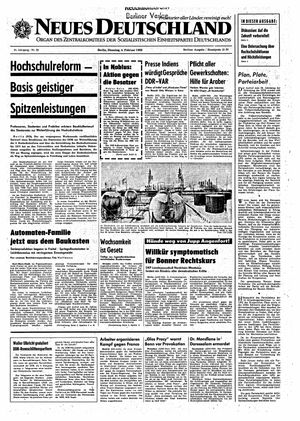 Neues Deutschland Online-Archiv vom 04.02.1969