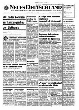 Neues Deutschland Online-Archiv vom 12.02.1969