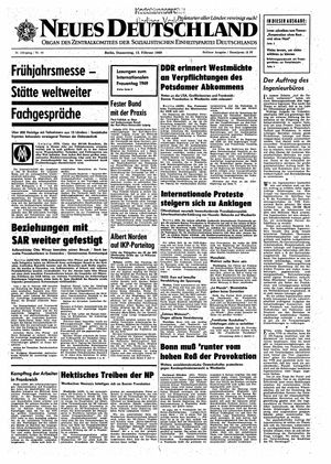 Neues Deutschland Online-Archiv vom 13.02.1969