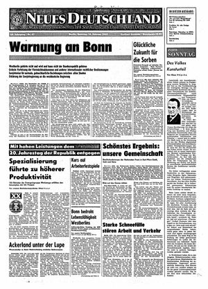 Neues Deutschland Online-Archiv vom 16.02.1969