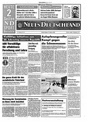 Neues Deutschland Online-Archiv vom 17.02.1969
