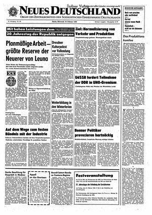 Neues Deutschland Online-Archiv vom 19.02.1969