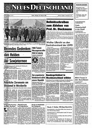 Neues Deutschland Online-Archiv on Feb 24, 1969