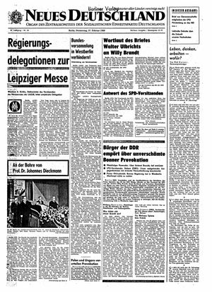 Neues Deutschland Online-Archiv vom 27.02.1969