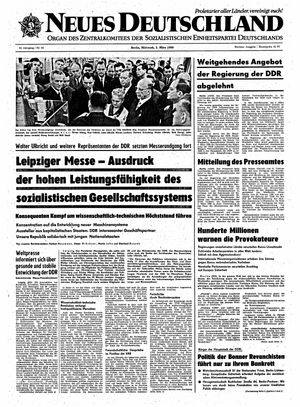 Neues Deutschland Online-Archiv vom 05.03.1969