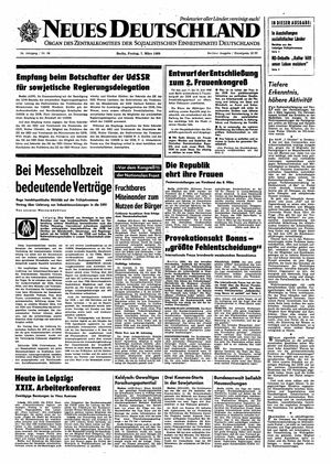 Neues Deutschland Online-Archiv vom 07.03.1969