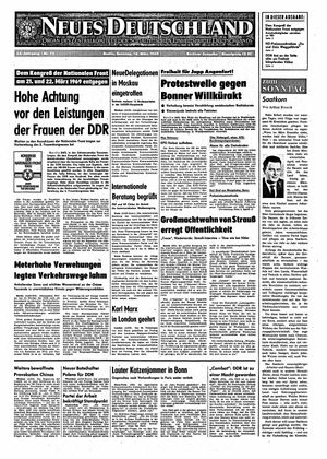 Neues Deutschland Online-Archiv vom 16.03.1969