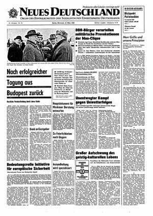 Neues Deutschland Online-Archiv vom 19.03.1969